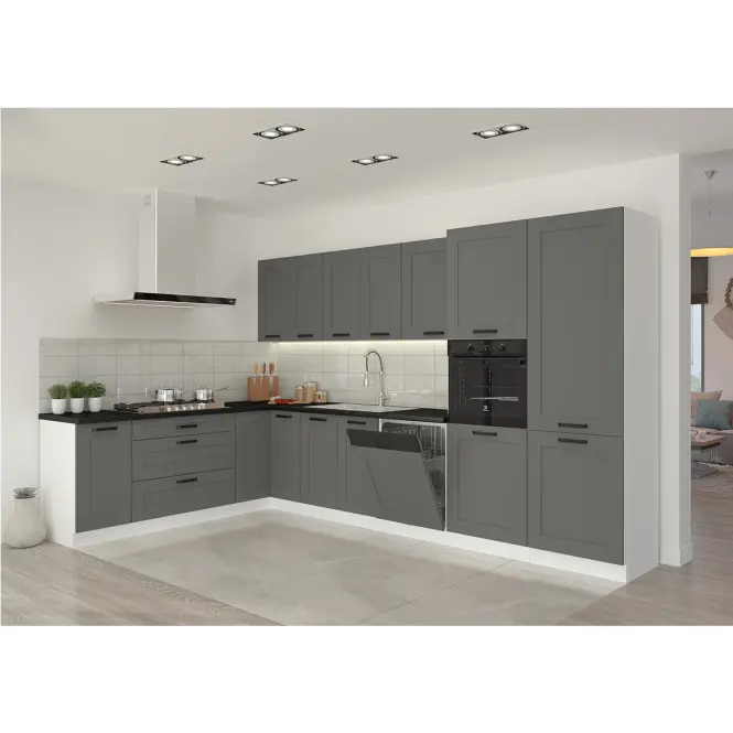 Konyhabútor ajtó Luna dustgrey/fehér 570x446,7