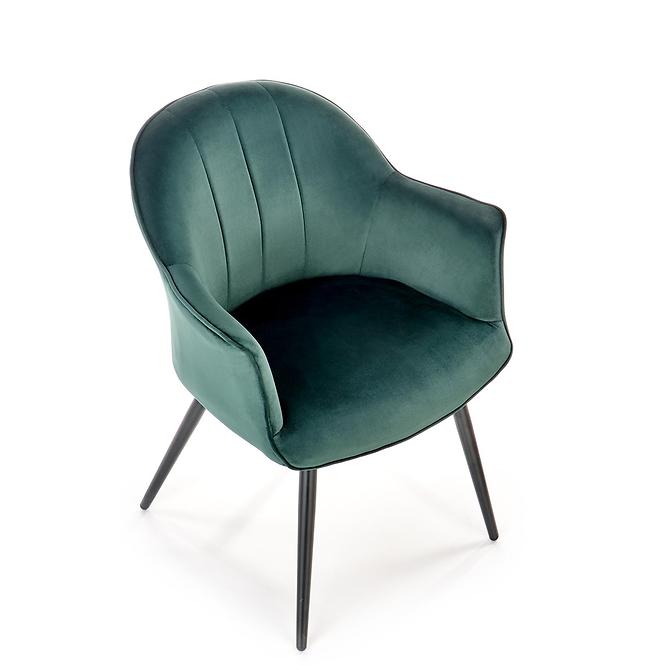 Szék K468 Velvet/Fém S. Zöld