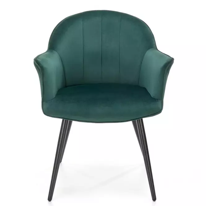 Szék K468 Velvet/Fém S. Zöld