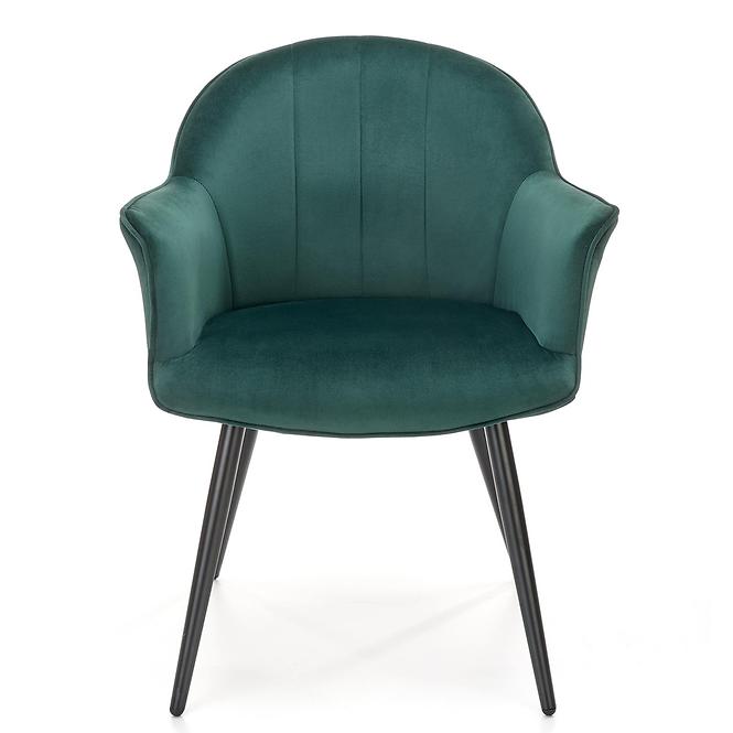 Szék K468 Velvet/Fém S. Zöld