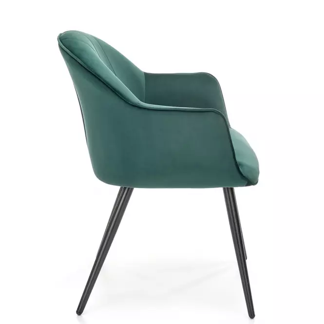 Szék K468 Velvet/Fém S. Zöld