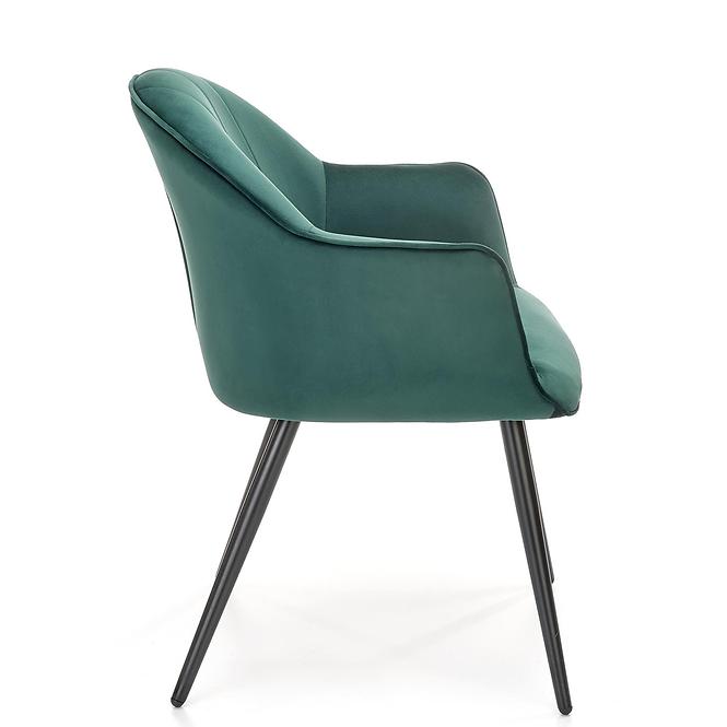 Szék K468 Velvet/Fém S. Zöld