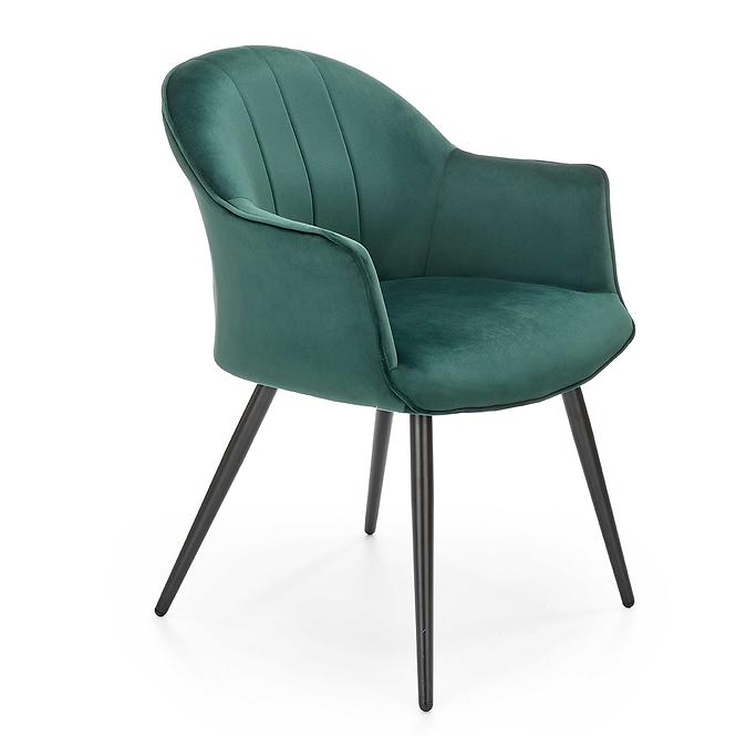 Szék K468 Velvet/Fém S. Zöld