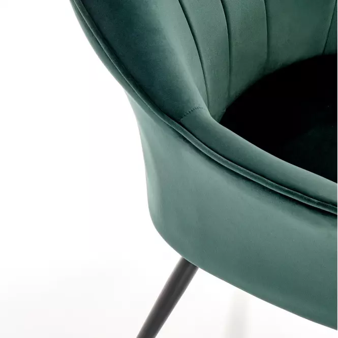 Szék K468 Velvet/Fém S. Zöld