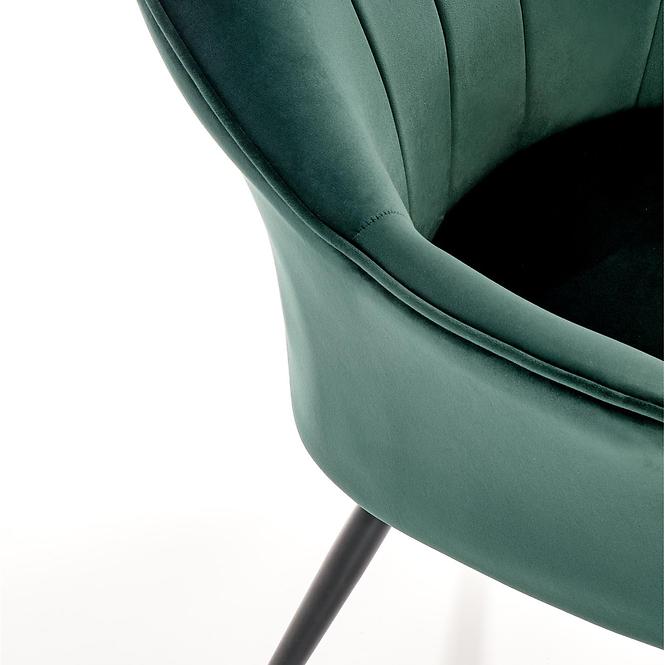 Szék K468 Velvet/Fém S. Zöld