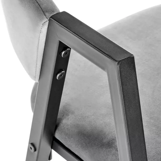 Szék K473 Velvet/Fém szürke
