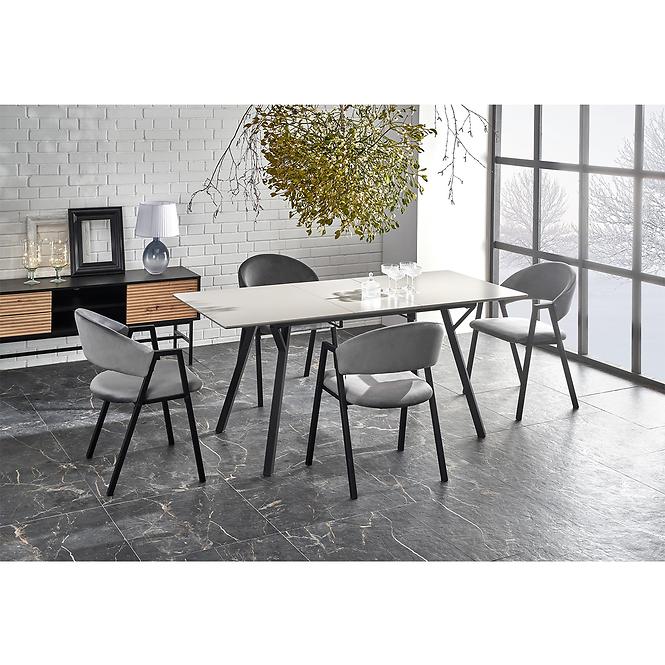 Szék K473 Velvet/Fém szürke