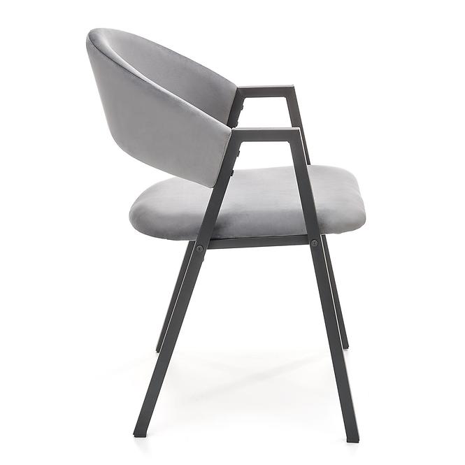 Szék K473 Velvet/Fém szürke