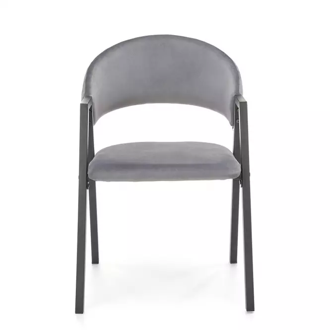 Szék K473 Velvet/Fém szürke