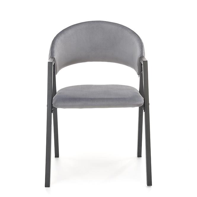 Szék K473 Velvet/Fém szürke