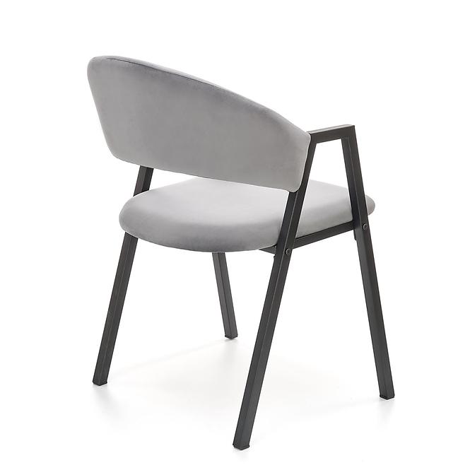 Szék K473 Velvet/Fém szürke