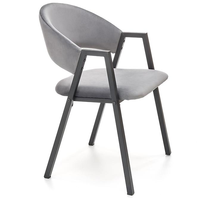 Szék K473 Velvet/Fém szürke