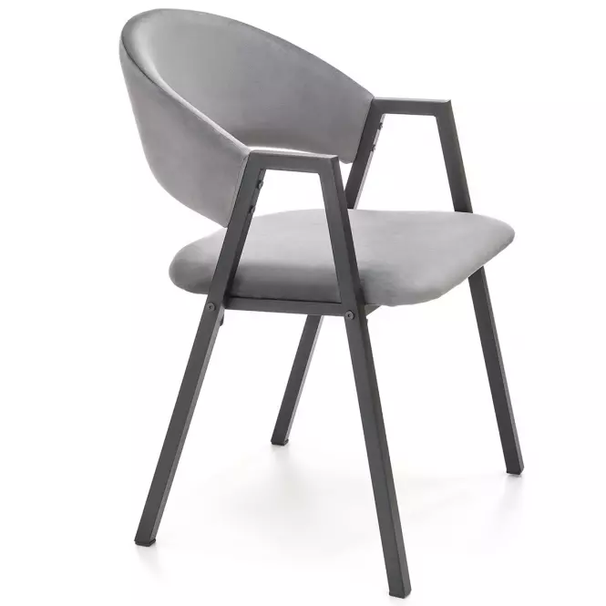 Szék K473 Velvet/Fém szürke,8