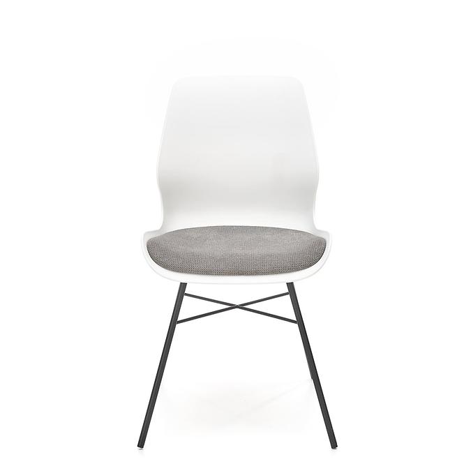 Szék K488 Szövet/Poliprop./Fém Biały/szürke,6