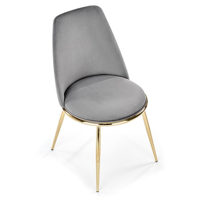 Szék K460 Velvet/Króm szürke
