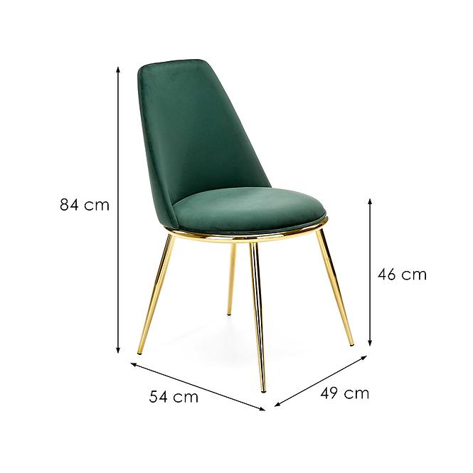 Szék K460 Velvet/Króm S. Zöld