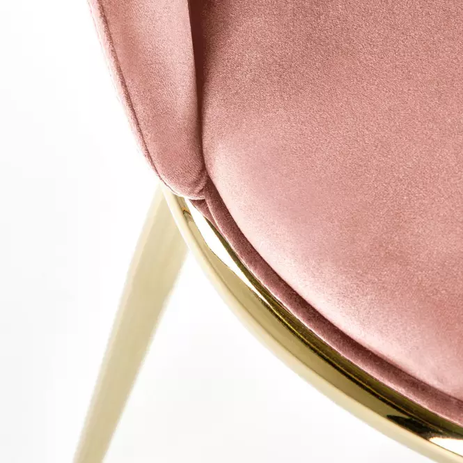 Szék K460 Velvet/Króm Rózsaszín