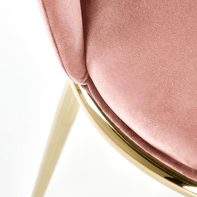 Szék K460 Velvet/Króm Rózsaszín