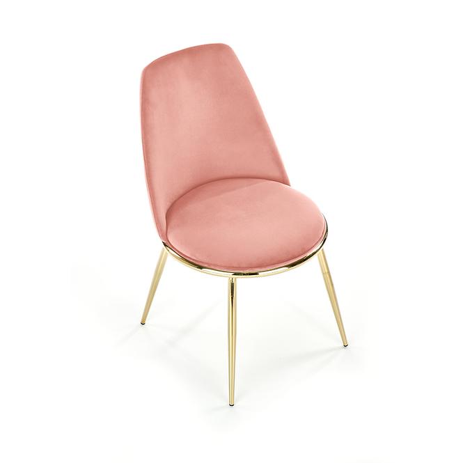 Szék K460 Velvet/Króm Rózsaszín