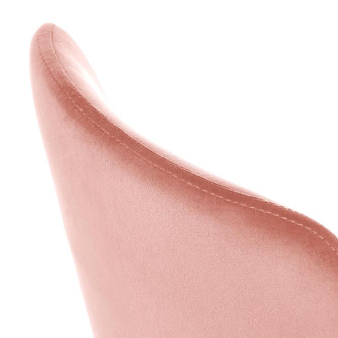 Szék K460 Velvet/Króm Rózsaszín