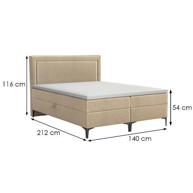 Ágy Tempe Box Spring 140x200 Manila 02