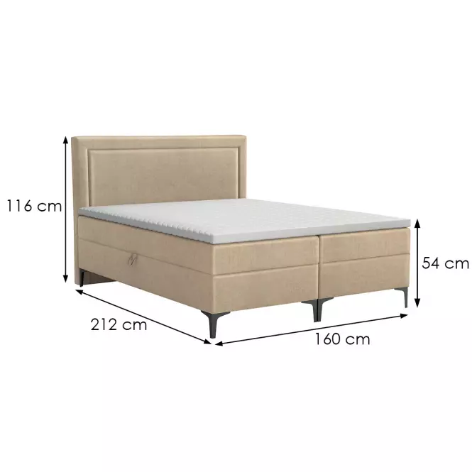 Ágy Tempe Box Spring 160x200 Manila 02,3