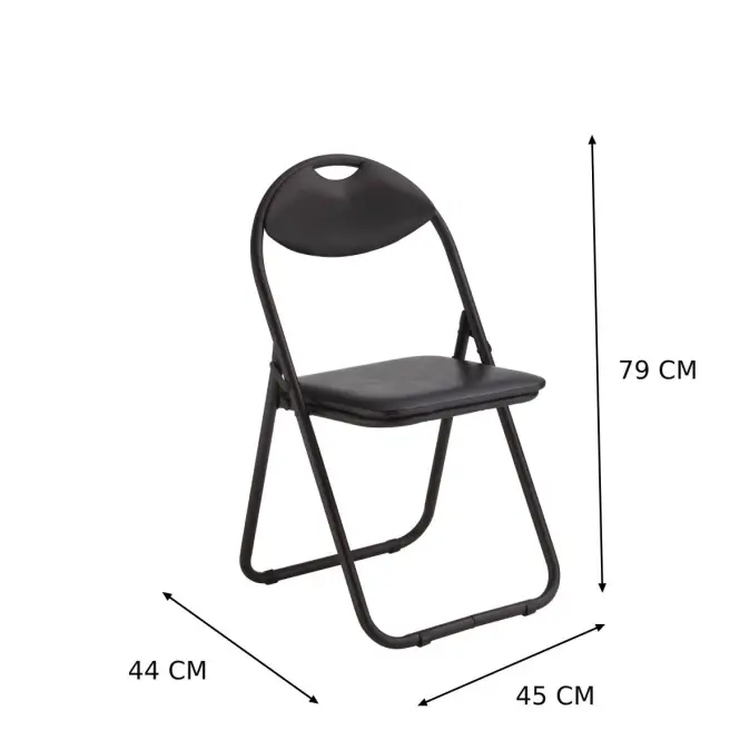 Öszehajtható szék Atom Black fekete