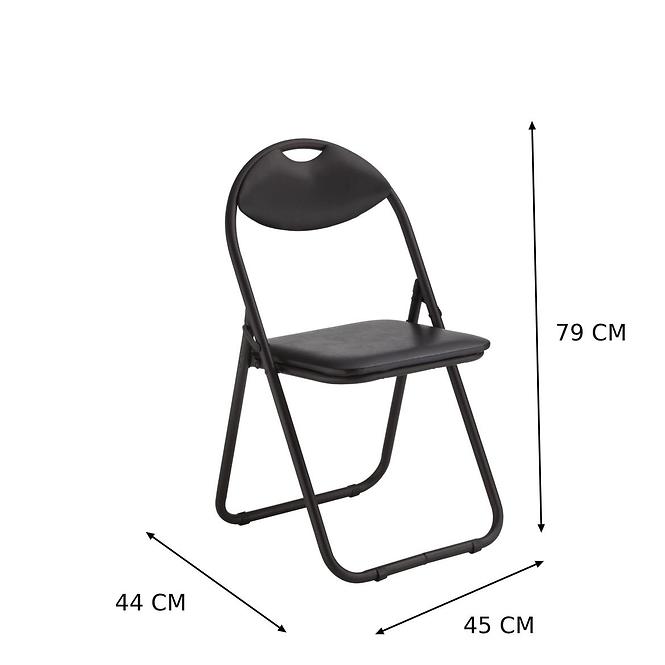 Öszehajtható szék Atom Black fekete