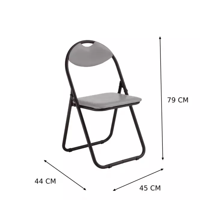 Öszehajtható szék Atom Black szürke,2