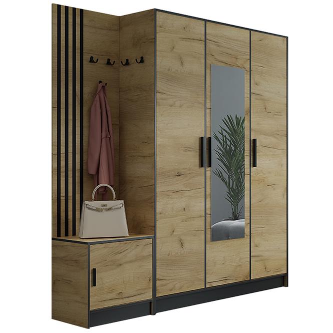 Előszobafal nábytok Roj PP53 + SDS53 + SZ3D craft