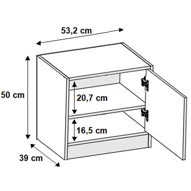 Előszobafal nábytok Roj PP53 + SDS53 + SZ3D craft