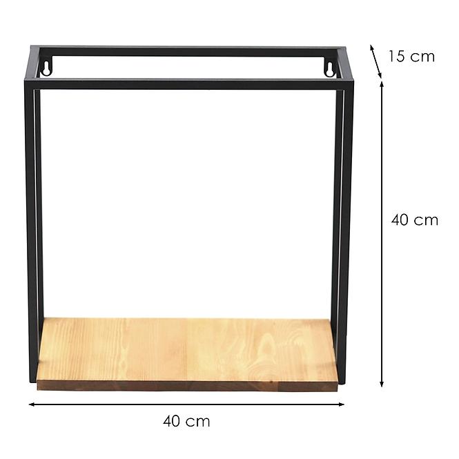 Falipolc Loft KWS-715/03/01 40x15 fekete