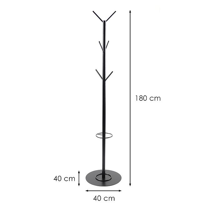 Fogas fém állvány Loft 06-06 180x40 fekete