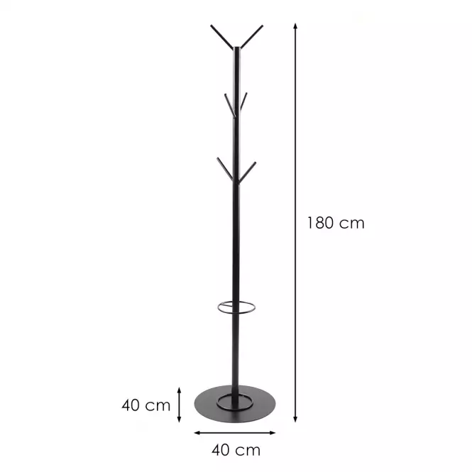 Fogas fém állvány Loft 06-06 180x40 fekete,2