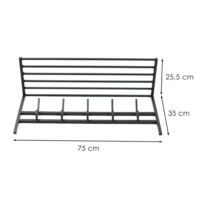Fogas fém polccal Loft 35x75x25,5 cm fekete,2