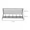 Fogas fém polccal Loft 35x75x25,5 cm fekete,2