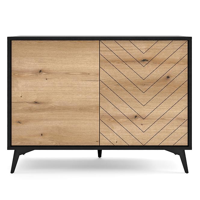 Komód Diamond K104 tölgy evoke/fekete,2