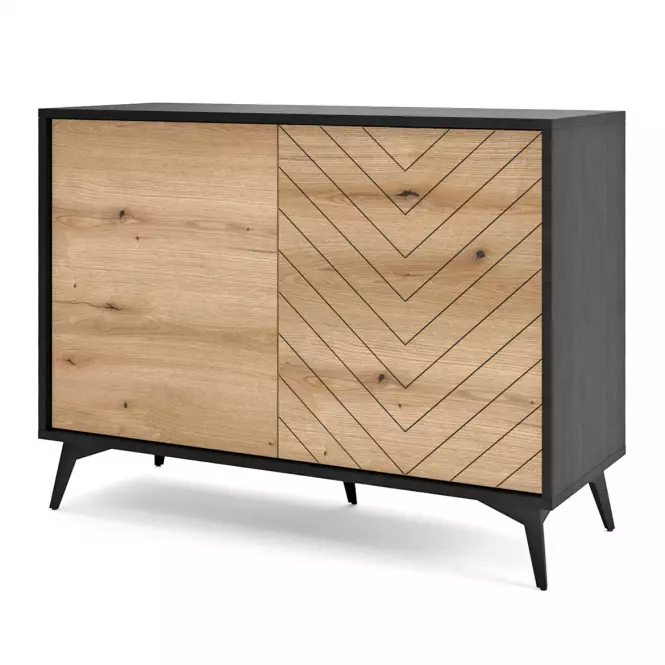 Komód Diamond K104 tölgy evoke/fekete
