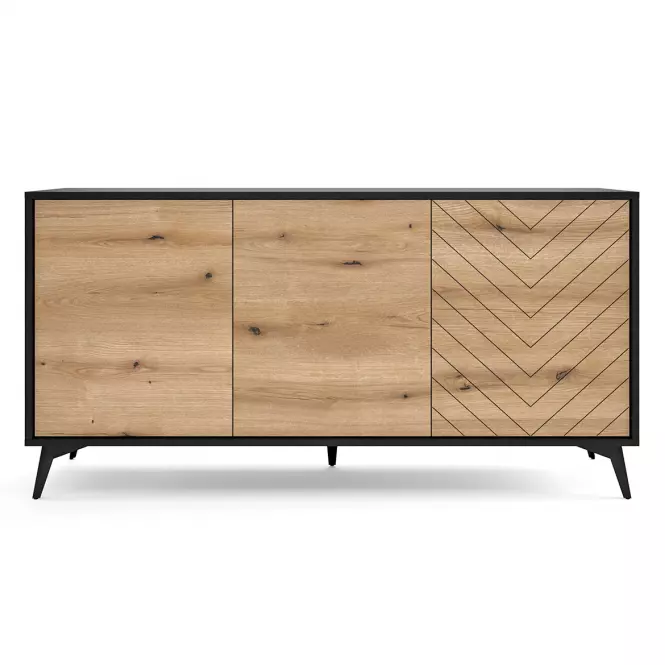 Komód Diamond K154 tölgy evoke/fekete,2