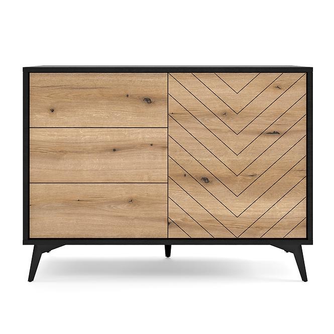 Komód Diamond KSZ104 tölgy evoke/fekete,2