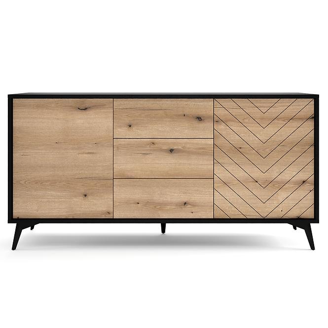 Komód Diamond KSZ154 tölgy evoke/fekete,2