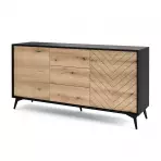 Komód Diamond KSZ154 tölgy evoke/fekete