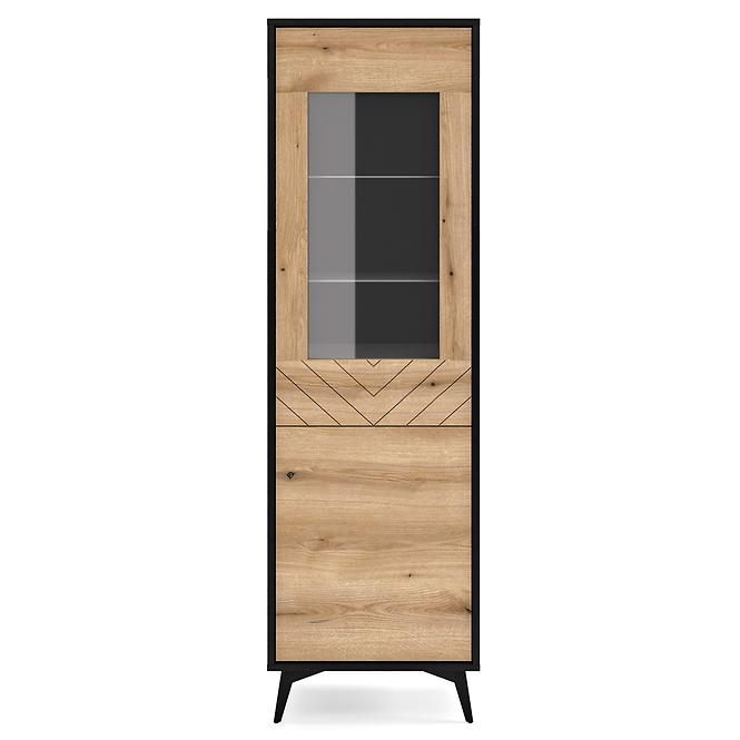 Vitrin Diamond W54 tölgy evoke/fekete,3
