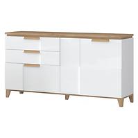 Komód Brio K23 pacific walnut/crystal white