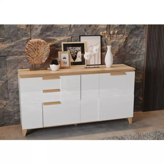 Komód Brio K23 pacific walnut/crystal white,4