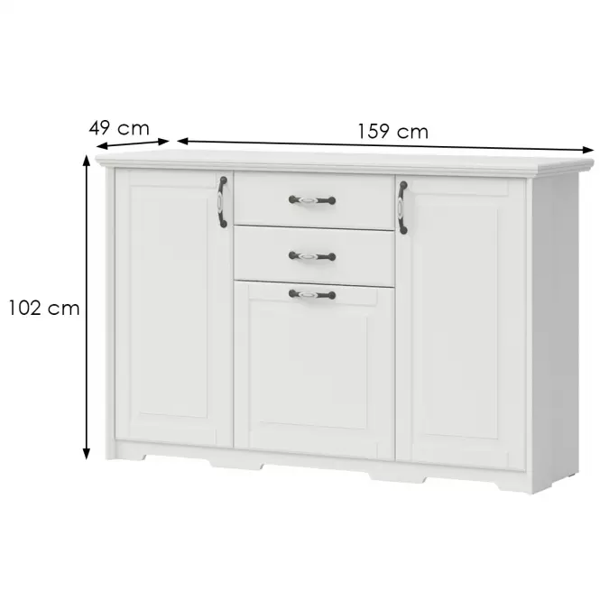Komód Evergreen EG-K32 polar pine/ivory