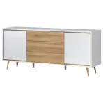 Komód VidaK23 pacific walnut/crystal white