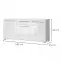 Komód Piano K180-3K1F/PN-70/KA/70 crystal white,2