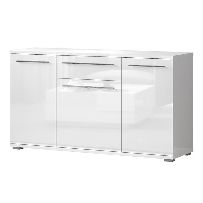 Komód Piano K150-3K1F/PN-70/KA/70 crystal white