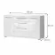 Komód Piano K150-3K2F/PN-70/KA/70 crystal white,2